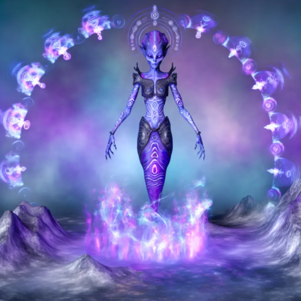 Psioniczny obcy z tarczą energetyczną