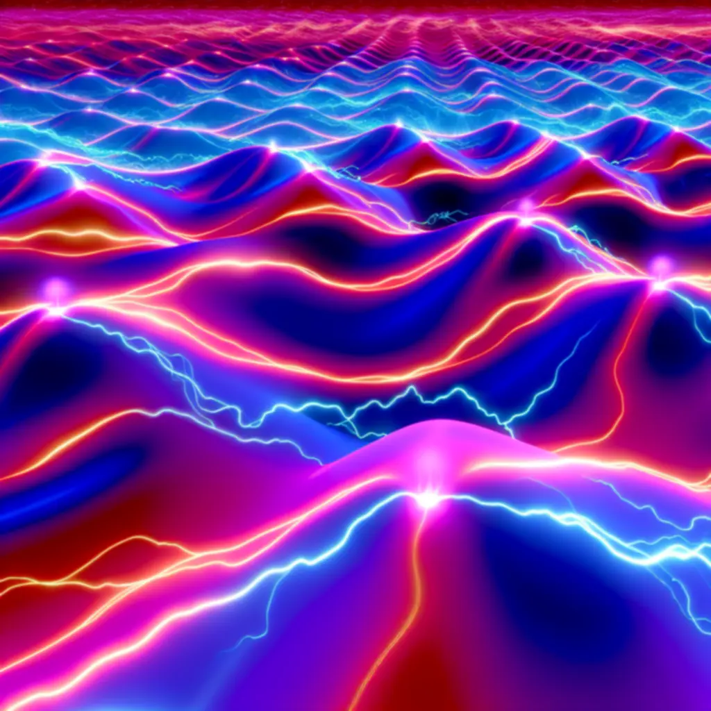 Mapa Plazmowe Wydmy Talos z falującymi smugami plazmy