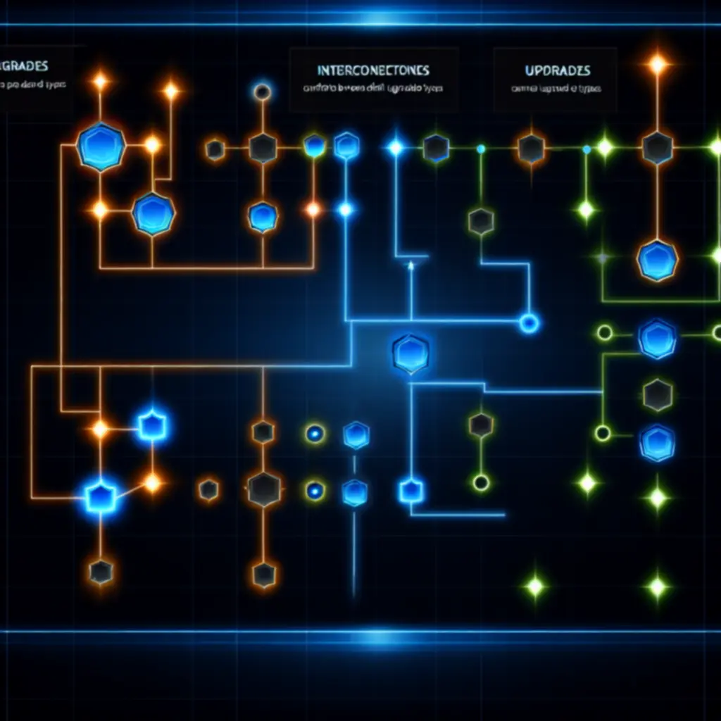 Schemat powiązań i synergii między różnymi ulepszeniami